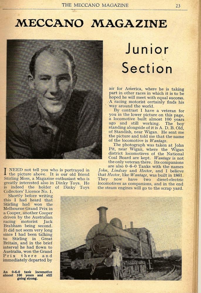 January 1959-page 23 Meccano Magazine featuring "Wantage"