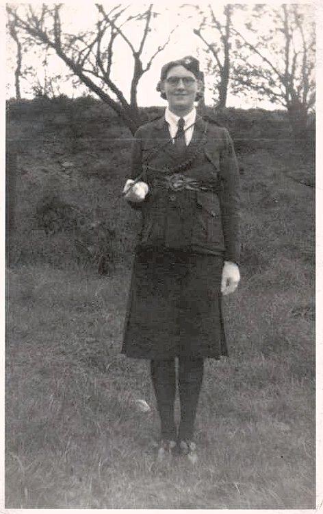 Lily Hudson (from Petticoat Lane), officer in Girls' Brigade, c1930s.