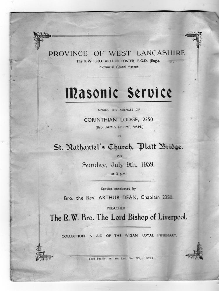 Masonic Service  1939