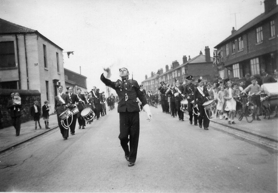Ray Smith as Drum Major at a St Andrew's Walking Day.