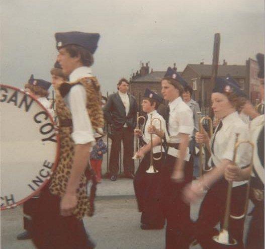 Ince BB in the 1970s - band on parade.