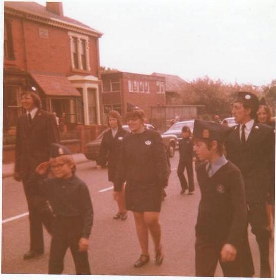 Wigan District on parade in Hindley, c1975.