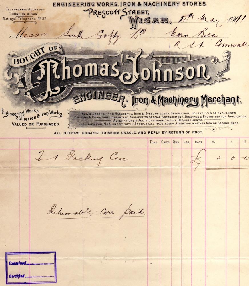 Thomas Johnson Engineering May 1911