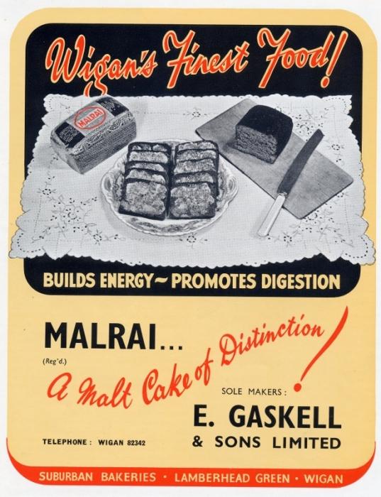 Gaskell's Bakery Lamberhead Green. 1950's advert