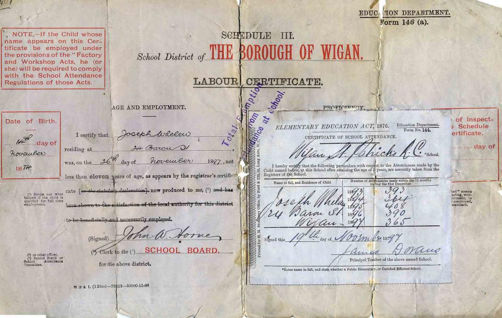 1897 St Patricks School Leaving Certificate