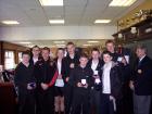 Runners-up showing their medals Runners-up showing their medals