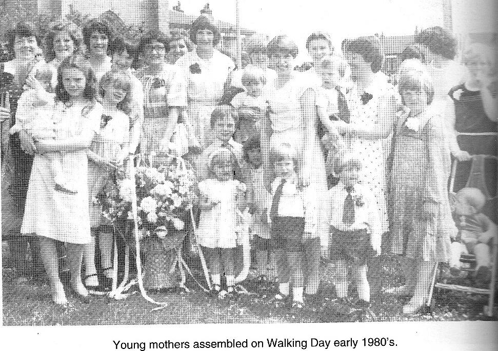 St Catharine's Young Mothers Outside Church 1980s St Catharine's Young Mothers Outside Church 1980s