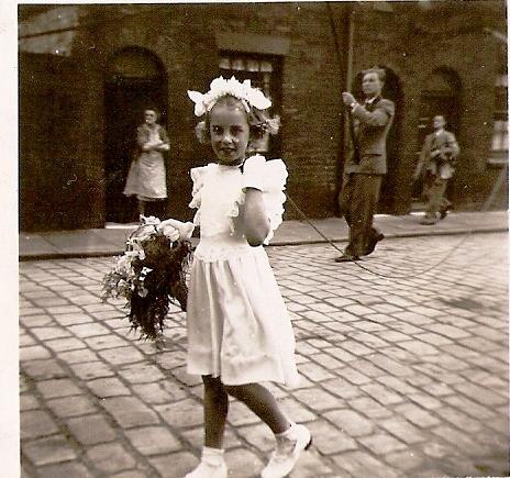 Jean Middleton in Great George St on Walking Day