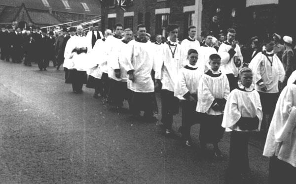 St Mary's Choir, c1955. St Mary's Choir, c1955.