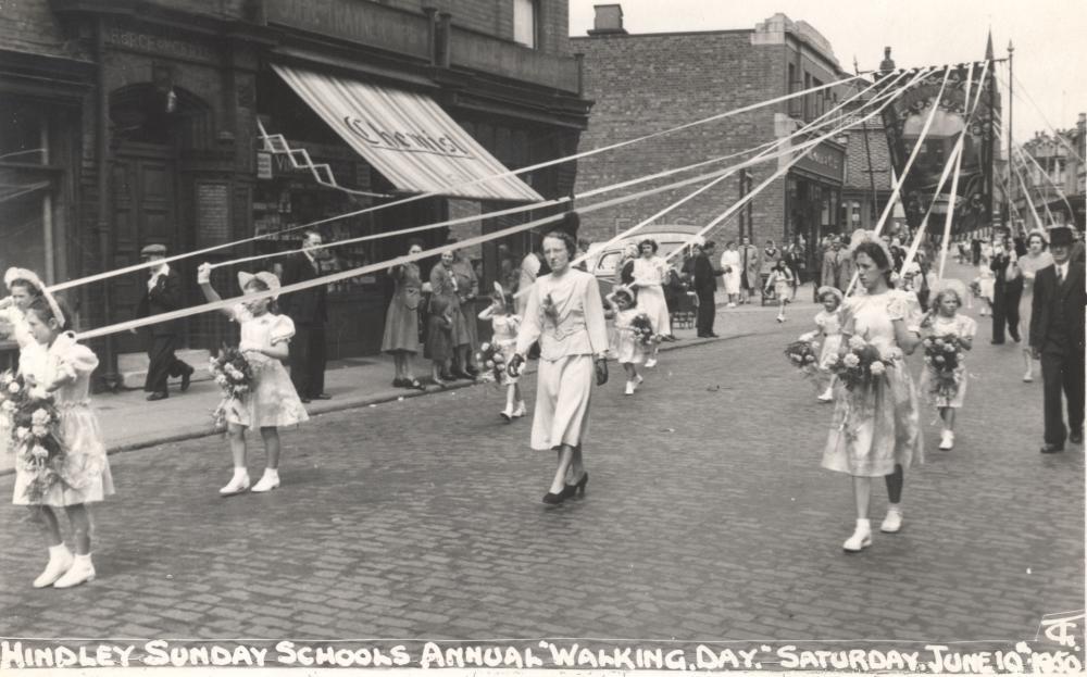 Hindley Bridgecroft Chapel scholars, Market Street, June 10, 1950.