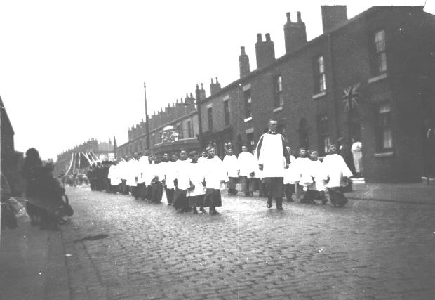 St Mary's Choir, Walking Day, c.1935