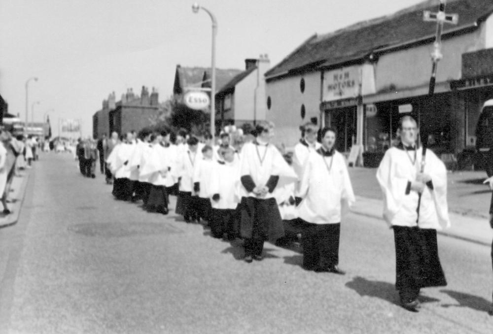 Procession down Whelley in 1963 Procession down Whelley in 1963