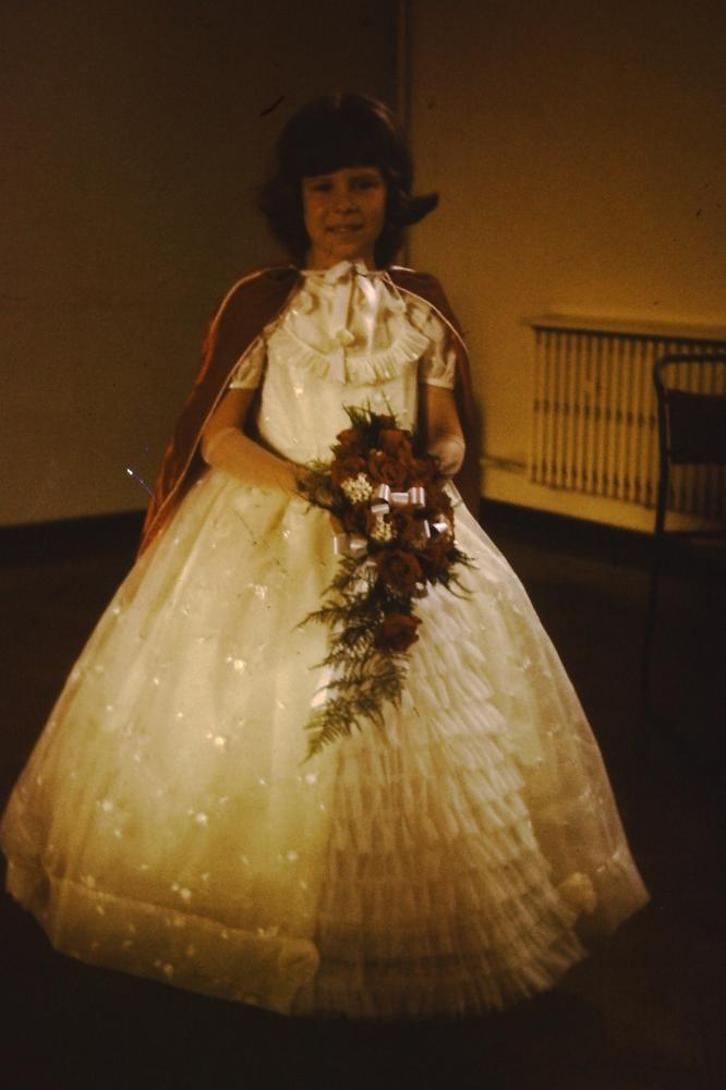 Linda Darbyshire as May Queen Linda Darbyshire as May Queen