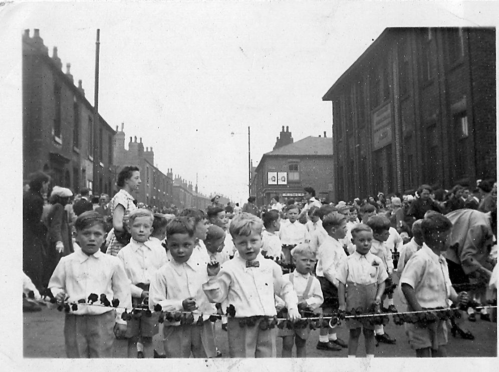 St Catharine's Walking Day in Scholefield Lane circa 1950-51 St Catharine's Walking Day in Scholefield Lane circa 1950-51