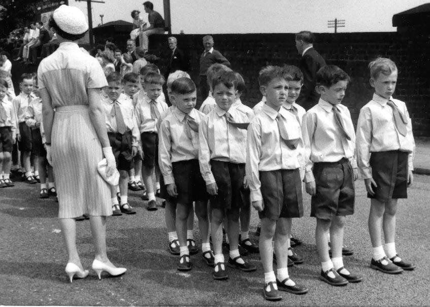 Walking day, c1960/61. Walking day, c1960/61.