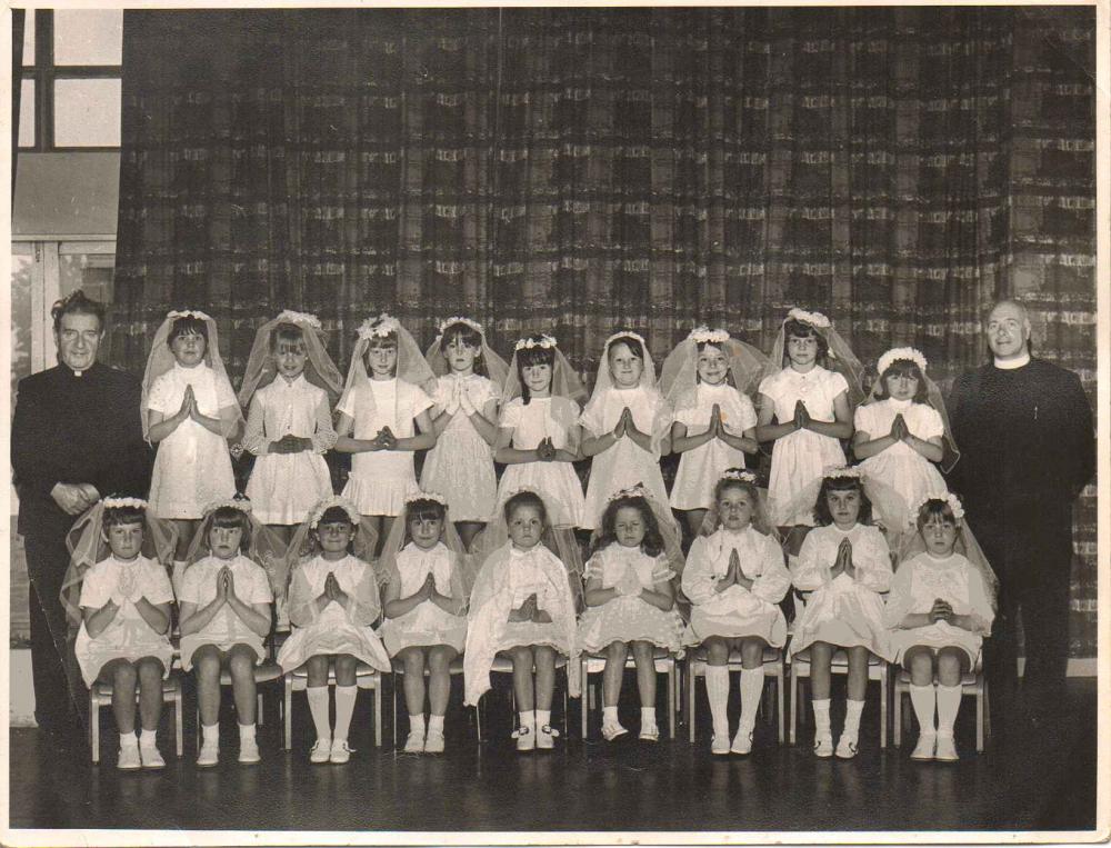 Holy Family School first Holy Communion, girls 1971 Holy Family School first Holy Communion, girls 1971