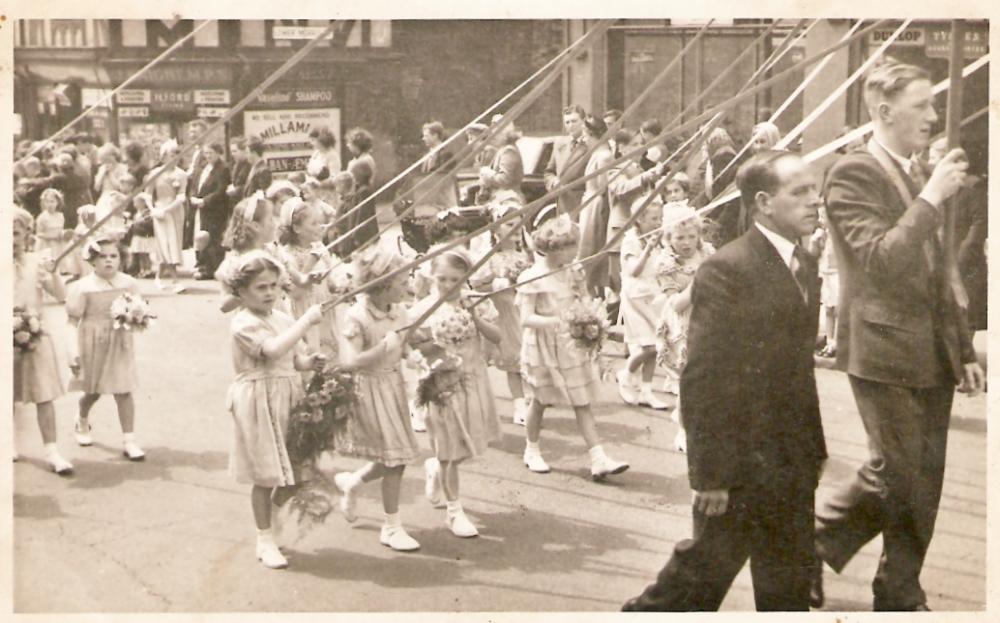 St Catharine's Walking Day 1950s or early 1960s - Scholes
