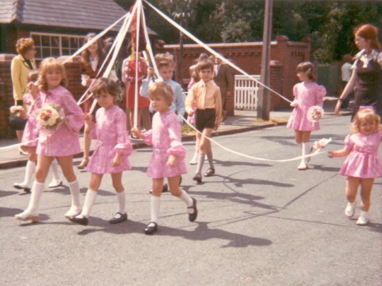 Sunday School walk, c1973. Sunday School walk, c1973.