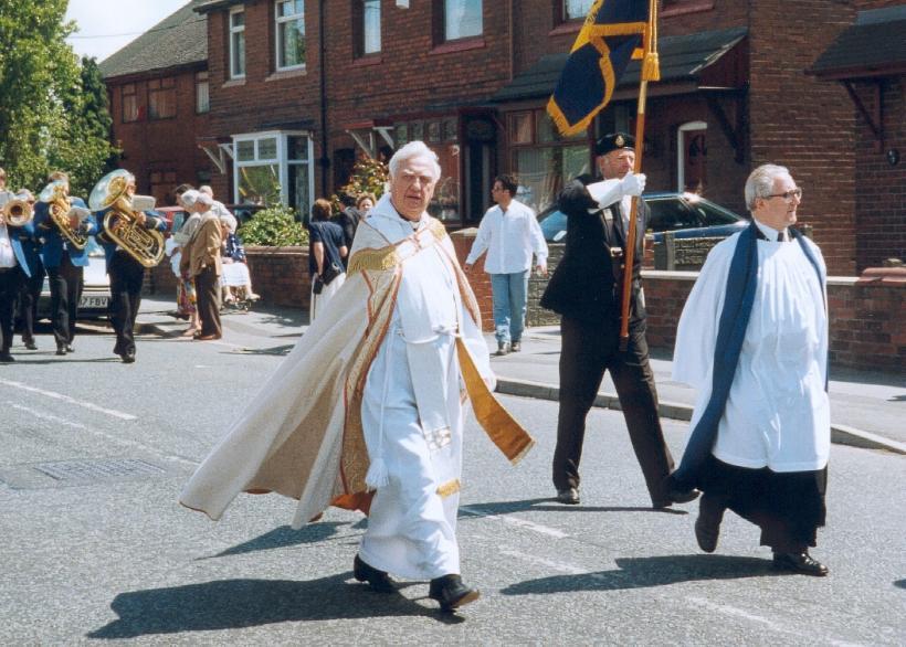 The Reverend J C Sharples, B.Sc. and Mr J. Knowles. B.E.M. Reader. June 1996.