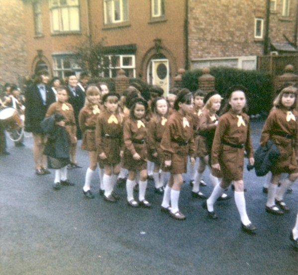 Brownies in Trafalgar Road, c1973.