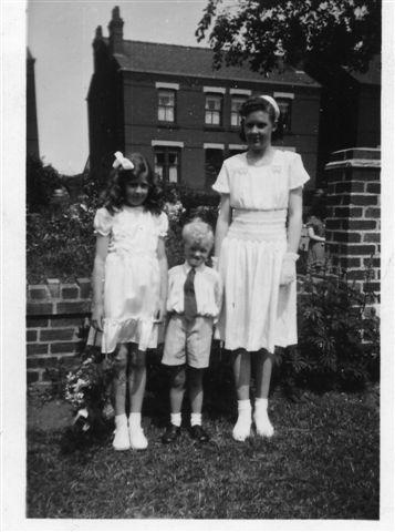 My sister & myself with the son of our next door neighbours in Ormskirk Rd.