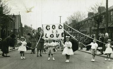 Walking Day, Golborne approx 1952 Walking Day, Golborne approx 1952