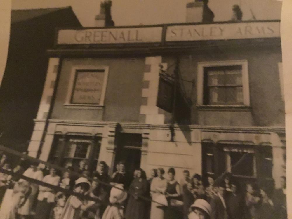 Passing the' Stanley Arms' Pub'  