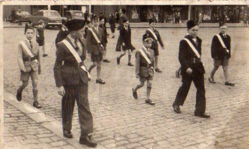 Boys Brigade on Wigan Market Sq in 1961/2 Boys Brigade on Wigan Market Sq in 1961/2