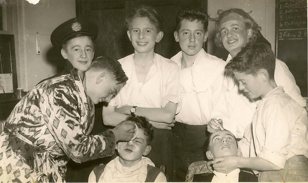 The cast of the annual school play October 1959