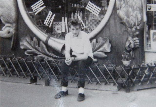 Roy Pitcher and clock - Germany 1960 (School Trip) Roy Pitcher and clock - Germany 1960 (School Trip)