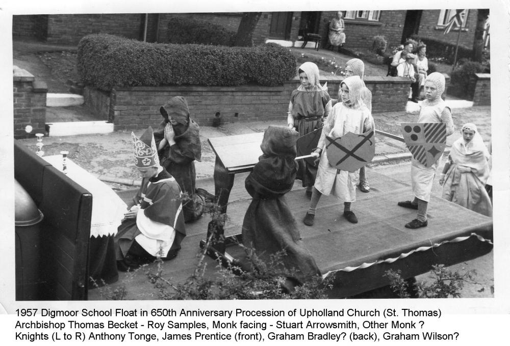 Digmoor School Float 1957 in Upholland Church Anniversary Procession Digmoor School Float 1957 in Upholland Church Anniversary Procession