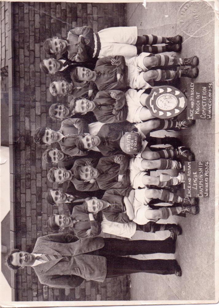 Abram C of E 1950's football team Abram C of E 1950's football team