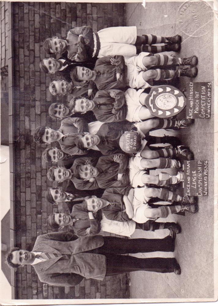 Abram C of E 1950's football team