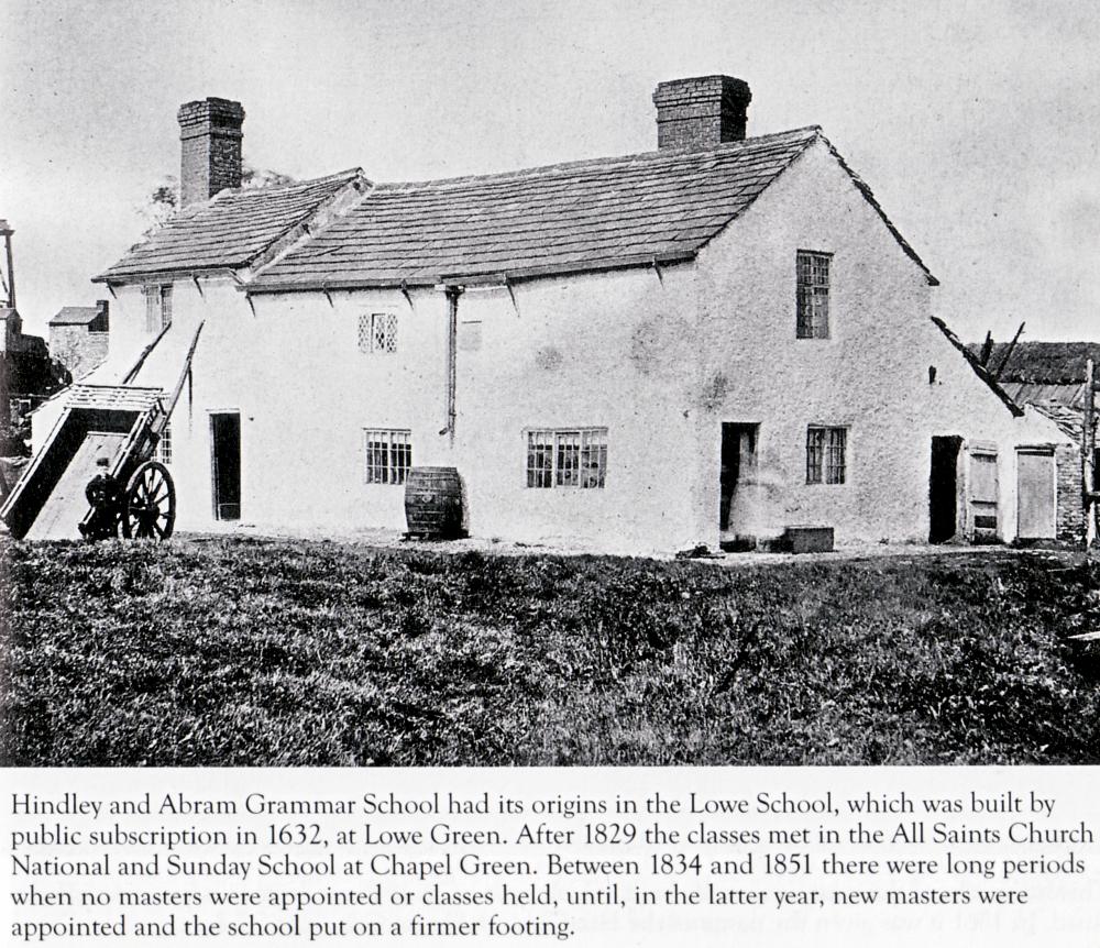 Hindley & Abram Grammar School - Origins. Hindley & Abram Grammar School - Origins.