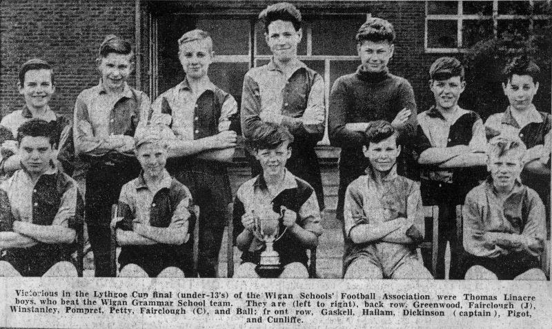 T.L.S. Under 13's Football team 61/62