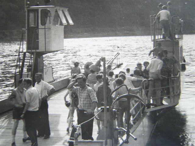 July 1960 - On the Rhine Ferry July 1960 - On the Rhine Ferry