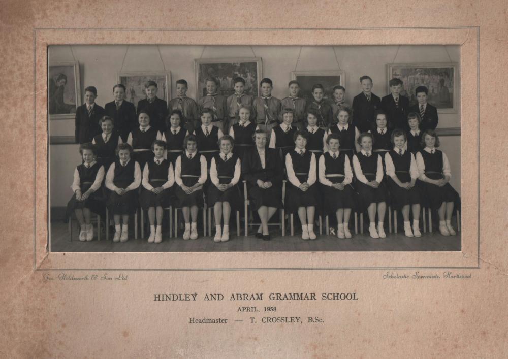 Hindley and Abram Grammar School Mrs Hodgkinsons class 1958
