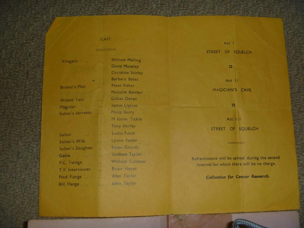 programme of pantomime programme of pantomime