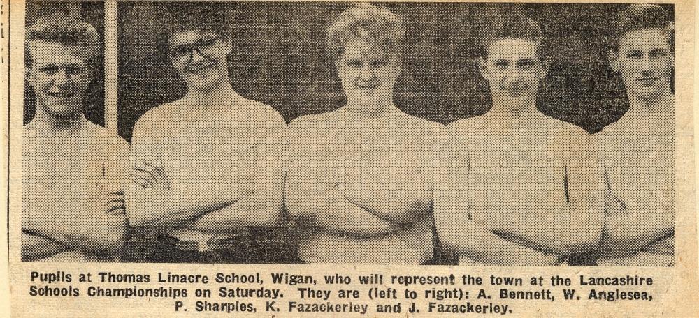 Thomas Linacre pupils in Lancashire Sports May 1961