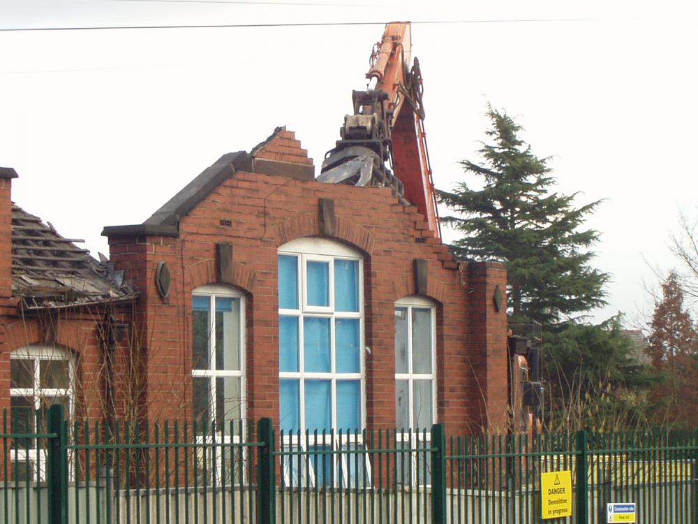 Before demolition of the school,January 2010