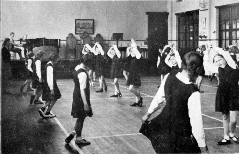 A dancing lesson, c1947. A dancing lesson, c1947.