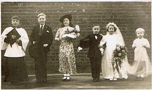 Mock Wedding, c1948. Mock Wedding, c1948.