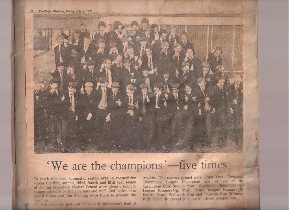 Ashton Secondary 1971 Ashton Secondary 1971