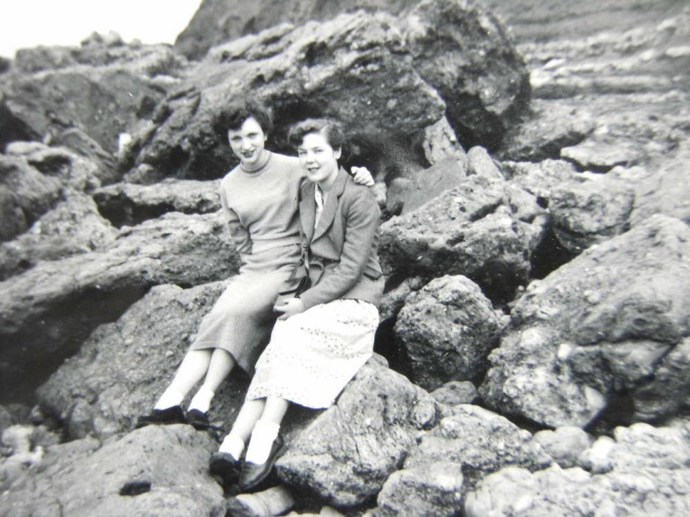 On the rocks, Easter 1955