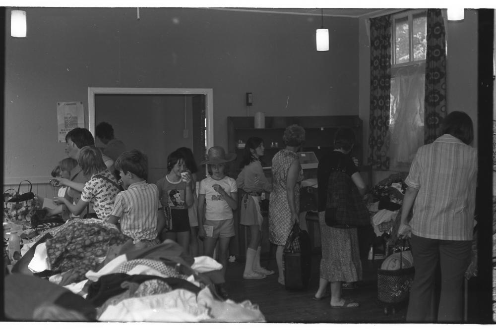 Upholland Juniors bottom hut. Jumble sale 1970's