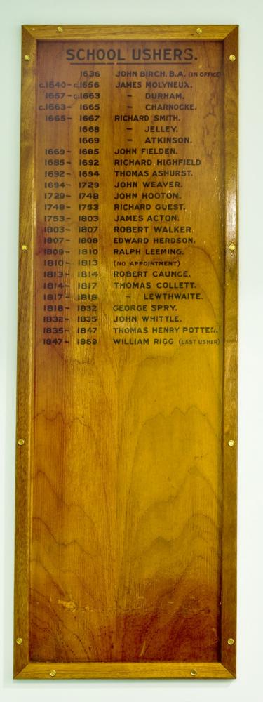 Wigan Grammar School The Ushers 1636-1869 Wigan Grammar School The Ushers 1636-1869