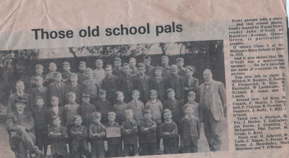 St Williams RC Ince Class of 1924 St Williams RC Ince Class of 1924