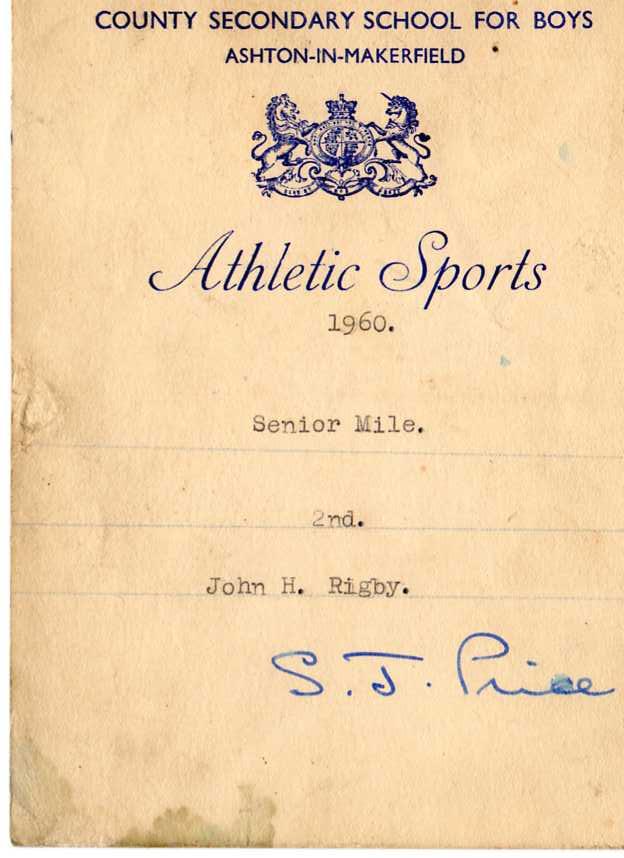 School Athletic Ashton.in-makerfield 1960