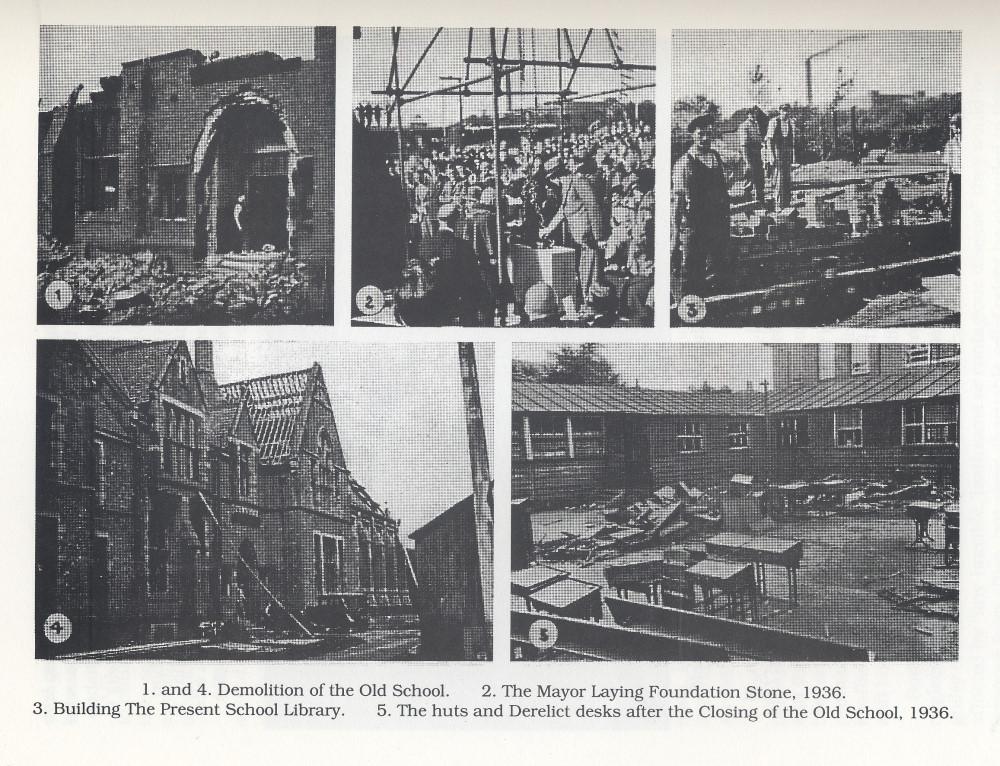 Demolition of the old school Demolition of the old school