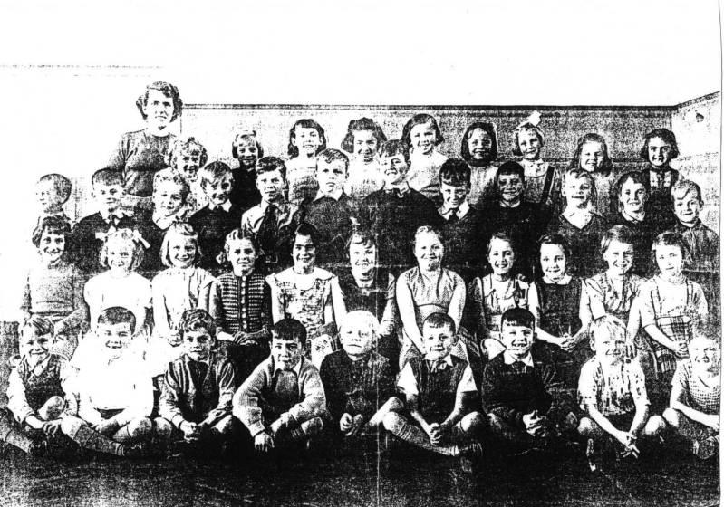 Class photo of infant 3, c1956.